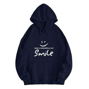 Wholesale High Quality Oversized 100% Cotton Fleece Breathable Streetwear Long Sleeve Front Pocket Printed Women's Sweatshirt - Product Image 2