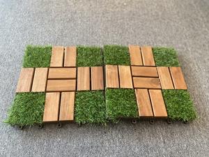 Dalles de terrasse emboîtables en bois d'acacia du Vietnam, durables, imperméables et antidérapantes, 300x300mm, finition contemporaine huilée pour extérieur - Product Image 6