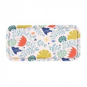 Bandeja Rectangular de Esmalte Personalizada y Duradera, Plato de Almacenamiento Metálico Multiusos, Bandeja de Servicio con Diseño Floral Colorido para Restaurante - Product Image 6