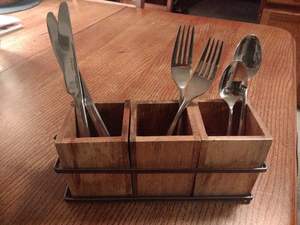 Minimalist Wooden <b>Cutlery</b> Holder For Small Kitchen Spaces Offering Compact <b>Storage</b> And Simple Natural Aesthetic - Product Image 5