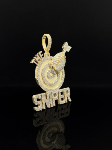 Pendentif personnalisé Iced Legacy Flame, plaqué or, diamant, bijoux hip-hop pour homme, charme Ice Legacy - Product Image 4