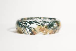 Real Flower Resin Bangle Nature Inspired Plant <b>Gift</b> For Women - Product Image 3