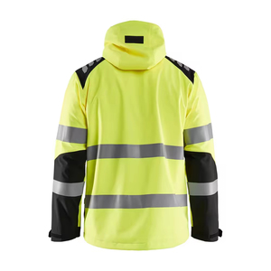 Chaqueta Cortavientos de Seguridad Impermeable y Reflectante de Alta Visibilidad para Hombre, Amarilla con Brillo Nocturno, Ropa de Trabajo de Seguridad - Product Image 6