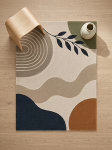 Carpet for Living Room Handmade Organic Abstract Hand Tufted Wool Area Rug Modern Japandi Designer Custom Carpet - Product Image 5