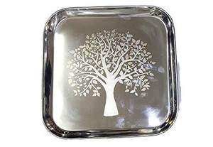 Stainless Steel Laser Cut Partition Plate <b>Tray</b> and <b>Dinner</b> Plate Modern Design Dishwasher Safe Eco-Friendly - Product Image 2