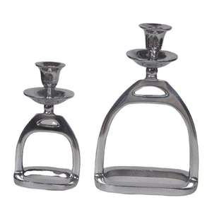 Portavelas de Metal Plateado, Portavelas Decorativo, Base Pulida para Decoración del Hogar, Bodas y Navidad - Product Image 2