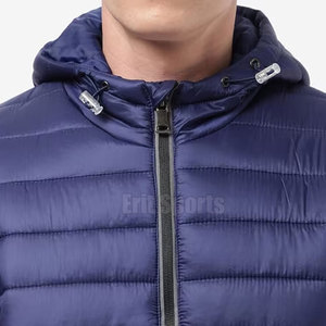 Blouson d'hiver matelassé à capuche pour homme, chaud et confortable, avec logo frontal, écologique et respirant, idéal pour les sorties décontractées et la superposition - Product Image 5