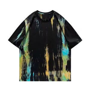 Wholesale Mens Tie Dye Shorts <b>Set</b> Custom Logo Cotton Summer Matching T Shirt Outfit Lightweight Streetwear Clothing Manufacturer - Product Image 5