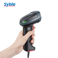 Pemindai Barcode Kabel 1D 2D Genggam Syble XB-D15, Pemindai Kode QR untuk POS, Supermarket, Gudang