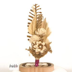 Ramo de Flores Secas Naturales, Ecológico, Hecho a Mano, para Decoración del Hogar, Bodas y Navidad, Set de Regalo Personalizable, de la India - Product Image 1