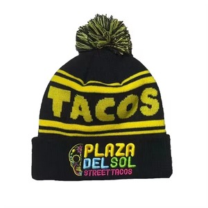 Gorros Personalizados al por Mayor/100% Acrílico, con su Propio Logotipo Bordado, Gorro de Punto de Moda, Gorro de Invierno Personalizado con Pompón - Product Image 2