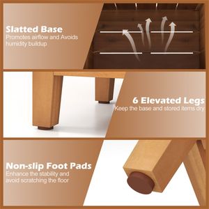 Banco de Almacenamiento Elevado de 28 Pulgadas con Tapa de Resorte a Gas y Jardinera para Entrega de Paquetes - Product Image 4