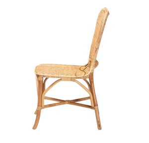 Eco Friendly Natural Wicker Dining <b>Chair</b> Armless Handcrafted <b>Rattan</b> <b>Chair</b> for Hotel Resort Restaurant <b>Bistro</b> Furniture - Product Image 4