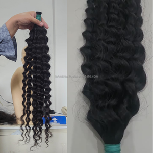 Liste de prix de gros directe usine Cheveux humains indonésiens originaux Ondulation naturelle profonde Cheveux vierges bruts Remy 100g Lots de mèches permanentées - Product Image 5