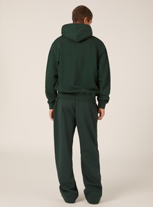 Men's Hooded <b>Zipper</b> <b>Sweatshirt</b> Solid Green Casual Regular Fit Polyester/Cotton Fleece Digital Printing Anti-Pilling Autumn Wear - Product Image 4