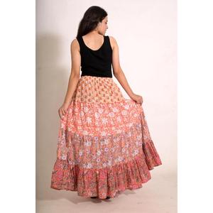 Cotton <b>Patchwork</b> Tiered Maxi <b>Skirt</b> Bohemian Handmade Long <b>Skirt</b> Hippie Festival Outfit - Product Image 6