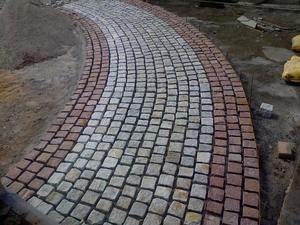 Natural Granite Cobblestone Cube Stone Pavers for Outdoor Landscaping and Driveway Flamed / Tumbled Granite Cube Stones - Product Image 2