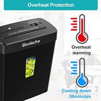 Trituradora de Papel Eléctrica Woolsche, Corte Cruzado, 10 Hojas, Cesta de 3.43 Galones (13L), Nivel de Seguridad P-4, para CD y Tarjetas de Crédito, Color Negro