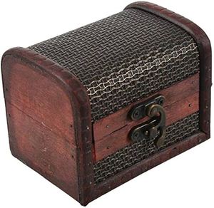 Boîte à bijoux en bois faite à la main, boîte de rangement décorative pour bagues, colliers et bracelets, pièce de décoration abordable pour la maison - Product Image 1
