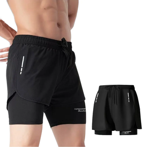 Men's Casual Shorts Summer Running Fitness Quick Dry Sports Short Basketball Outdoor Training Cotton <b>Elastic</b> Plain Dyed Mid - Product Image 1