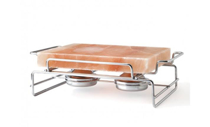 Top Seller Refined Himalayan Salt Cooking Slab Premium a Grade Stainless Steel Holder Low MOQ Wholesale Bulk <b>Kitchen</b> Use - Product Image 4