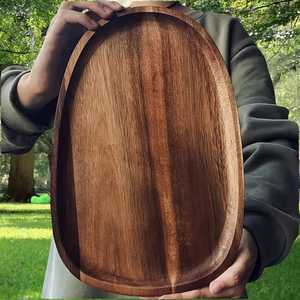 Plateau en bois artisanal avec motif floral complexe, plateau de service polyvalent pour toutes les occasions, en provenance d'Inde - Product Image 6