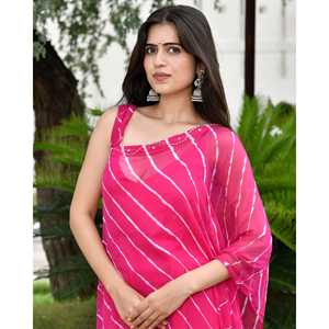 ชุดเดรสยาวผ้าชีฟองสีชมพู รุ่นเลเฮริยา คัฟตัน คอทรงโอ ประดับเลื่อมและลูกปัด ระบายอากาศได้ดี ทรงปกติ ไซส์ XS - Product Image 2