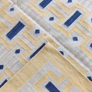 Alfombra Durrie de Lana Hecha a Mano con Patrón Abstracto, Tejido Plano de Pelo Corto, Ecológica, Antideslizante, Apta para Mascotas, Antibacteriana, para Hogar Moderno - Product Image 5