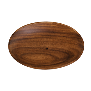 Assiette ovale en bois de taille moyenne - Product Image 1