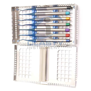 Kit de Instrumentos Quirúrgicos Dentales Manuales de Acero Inoxidable con Empuñadura Moleteada, Varios Colores, Juego de Herramientas Quirúrgicas Clase I - Product Image 6