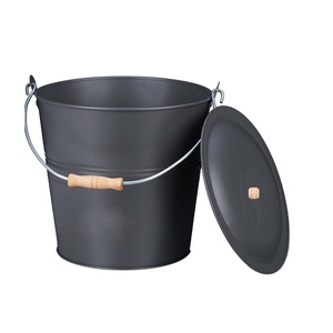 Cestas para Chimenea Recién Llegadas, Recubrimiento de Hierro en Polvo, Galvanizadas, Negras, Cubo para Leña con Asa, Tamaño, Forma y Color Personalizables - Product Image 5