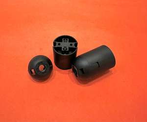 Portalámparas Negro E27 de Fábrica con Rosca de Plástico, Pieza de Iluminación para Lámparas de Mesa y Techo - Product Image 1