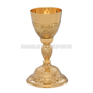 ถ้วยทองเหลืองแกะสลักด้วยมือ | ถ้วยสนทนาผิวสีทองหรูหรา-ส่งออกวีคู่ - Product Image 2