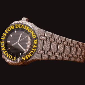 Reloj de Diamantes Hip Hop con Logotipo Personalizado en Oferta, Reloj de Pulsera de Cuarzo de Lujo para Hombre, Totalmente Cubierto de Diamantes, Disponible para Exportación - Product Image 3