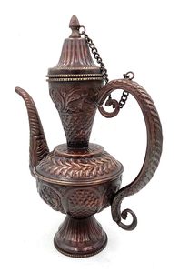 Pichet décoratif Surahi en laiton artisanal, pot, bouilloire, vase à fleurs vintage en métal, objet de décoration pour la maison - Product Image 5