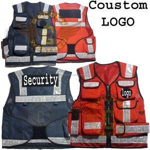 Reflective <b>Safety</b> Clothing Security Guard Uniform <b>Roadway</b> <b>Safety</b> Medical Workwear Multifunctional Pocket Tactical Polyester - Product Image 2