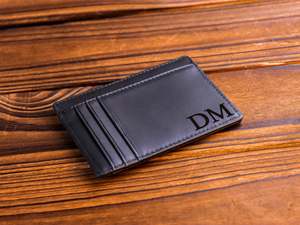 Custom Handmade Genuine Leather Tray <b>Card</b> <b>Holder</b> <b>Slim</b> RFID <b>Credit</b> <b>Card</b> Case Minimalist Pocket Business Wallet Custom Colors Logo - Product Image 3