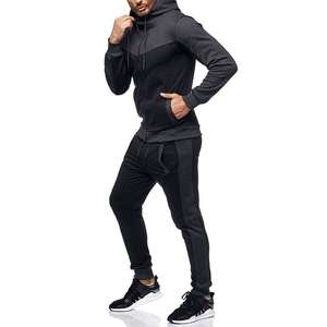 Ensemble de survêtements décontractés pour hommes, streetwear d'hiver, respirant, à capuche, manches longues, jogging, polyester/coton - Product Image 4