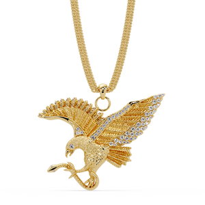 Individuelles Logo 925 Silber Labor-Diamant Iced Out Adler-Anhänger Luxus Hip-Hop Schmuck OEM ODM Halskette Maßanfertigung - Product Image 4
