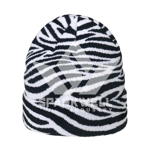 Bonnet en tricot camouflage unisexe 100% acrylique à revers, décontracté, pour l'hiver et les activités de plein air, pour adultes - Product Image 3