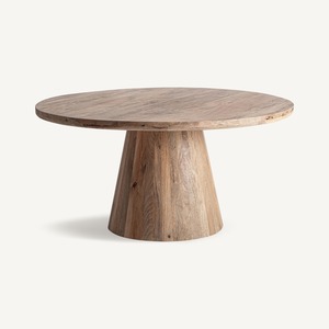 Table à manger ronde rustique haut de gamme en teck massif pour usage résidentiel et hôtelier de luxe - Product Image 3