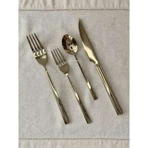 Juego de cubiertos con acabado espejo, 5 piezas, cubiertos y utensilios de alta calidad para hoteles y restaurantes, aptos para lavavajillas. - Product Image 6