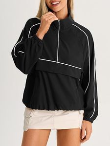 Quarter Zip Pullover Women UPF 50+ Lightweight Windbreaker <b>Jacket</b> Running Hiking Outdoor Pullover <b>with</b> <b>Pocket</b> - Product Image 5
