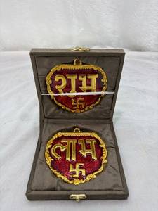 Décoration murale Shubh Labh en argent plaqué, paire Meena, boîte royale élégante - Product Image 3