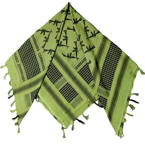 Écharpe tactique multi-usages en coton vert olive de qualité supérieure pour hommes et femmes, motif vert, pour toutes les saisons - Product Image 4