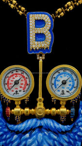 จี้ฮิบฮอปเคลือบสารเคลือบสีหลังสำหรับผู้ชายตัววัดความดันเครื่องปรับอากาศแบบปรับแต่งได้ - Product Image 2