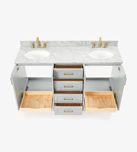 Mueble de Baño al por Mayor Quartus de 67 Pulgadas con Doble Lavabo, Solo Mueble, 4 Opciones de Acabado, Venta al por Mayor Directo de Fábrica Vietnamita - Product Image 5