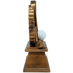 Custom Golf Championship Trophy with Golf Clubs & Ball | Metal Sports Award for Tournament Winners OEM ODM Wholesale Manufacture - Product Image 2