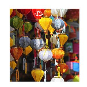 BEST SELLER Sustainable Hoi An Silk <b>Lanterns</b> | Traditional Handcrafted Eco Hanging <b>Lantern</b> for Outdoor Deco - Product Image 1
