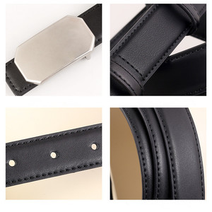Ceinture en cuir véritable à boucle, personnalisée en usine, unisexe, décontractée, respirante, minimaliste, polyvalente, élégante et imperméable - Product Image 5